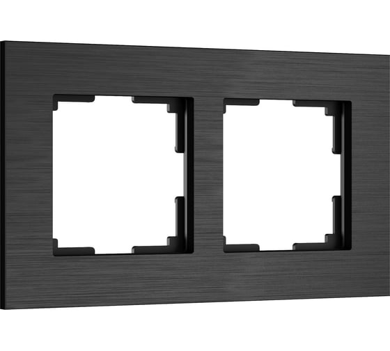 Изображение товара Рамка WERKEL на 2 поста AluMax (черный алюминий) a066330