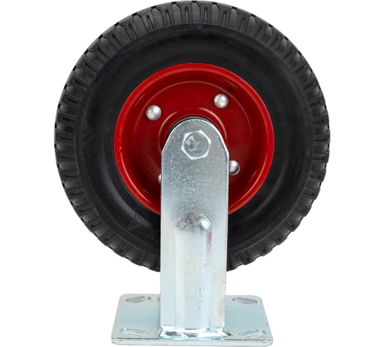 Изображение товара Колесо литое (неповоротное; 200 мм; литая резина) КРАСНЫЙ ДИСК MFK-TORG FC80Л200