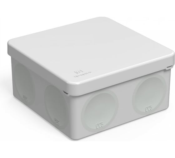 Изображение товара Коробка распределительная Промрукав для прямого монтажа двухкомпонентная безгалогенная (HF) 100x100x50 8шт. 60-0300м