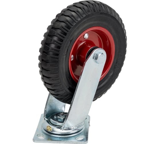 Изображение товара Колесо поворотное (литая резина ; 200 мм) КРАСНЫЙ ДИСК MFK-TORG SC80Л200