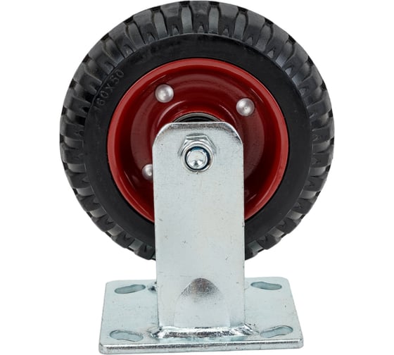 Изображение товара Колесо литое (неповоротное; 160 мм; литая резина) КРАСНЫЙ ДИСК MFK-TORG FC80Л160