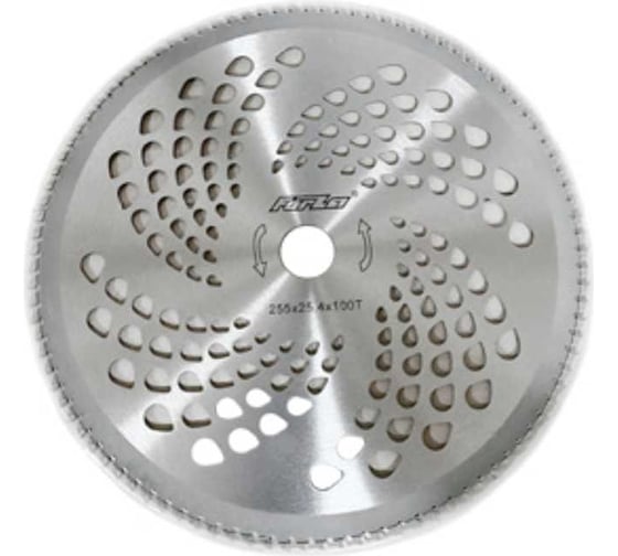 Изображение товара Нож триммера 255x25.4x1.3 мм, 100 зубьев, напайками, А76 FORZA FZ02.01.255.100