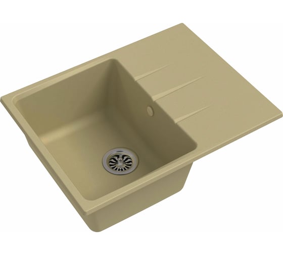 Изображение товара Мойка кварц EWIGSTEIN Gerd 45F 1 чаша с крылом, 650х500 мм, бежевый G-45F бежевый