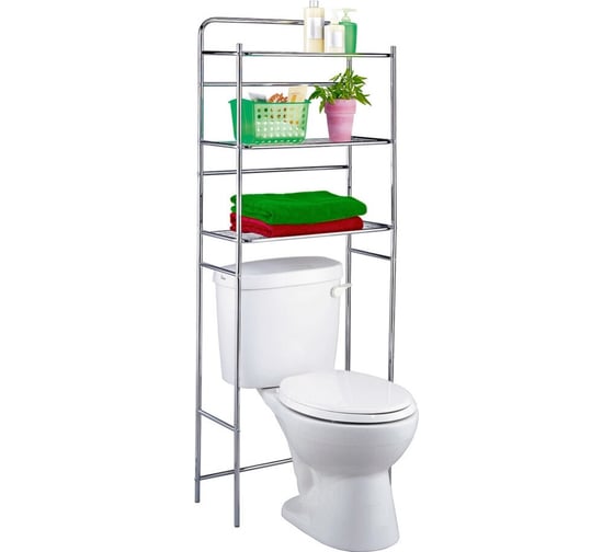 Изображение товара Напольная 3-х ярусная полка для туалета Tatkraft TANKEN 13292