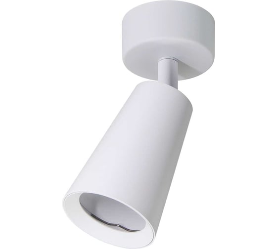 Изображение товара Накладной светильник Wolta СПОТ под светодиодную лампу GU10, макс.мощность 50 Вт, 60×160 мм, керамический патрон, цвет корпуса Белый WSL-GU10/S11W