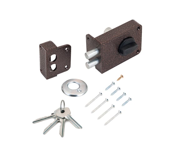 Изображение товара Накладной замок Marlok ЗН 1-3, 2 ригеля, корпус - металл, медь 023369