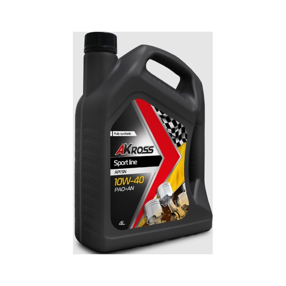 Изображение товара Масло моторное синтетическое AKross Sportline SAE 10W-40 4л для мотоциклов и дизелей