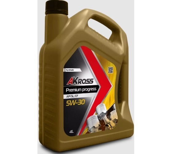 Изображение товара Масло моторное синтетическое AKross PREMIUM PROGRESS 5W-30 SL/CF 4 л AKS0010MOF