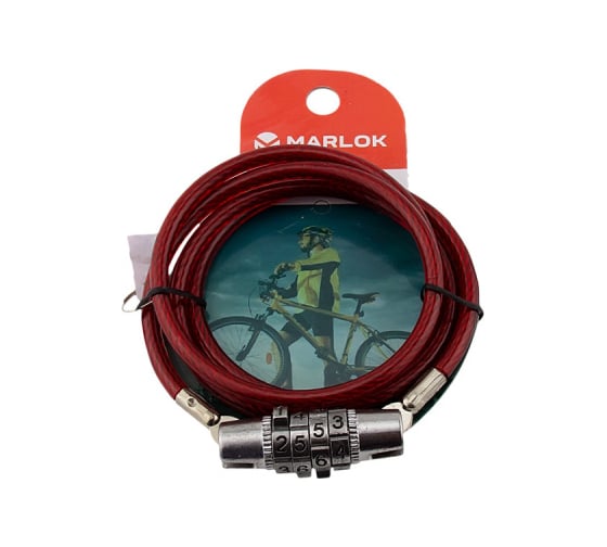 Изображение товара Тросовый замок Marlok ВС-Т1 диаметр 6 мм, длина 1000 мм, кодовый 018747