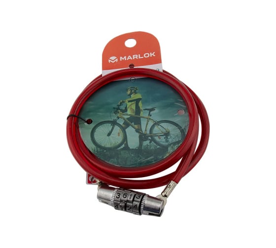 Изображение товара Тросовый замок Marlok ВС-Т2 диаметр 6 мм, длина 800 мм, кодовый 019517