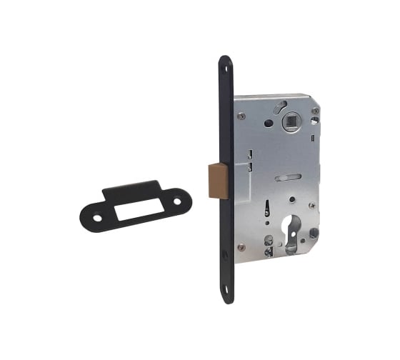 Изображение товара Бесшумная защелка Marlok SD600ЕТ под цилиндр, м/о 85 мм, BL черный 037188