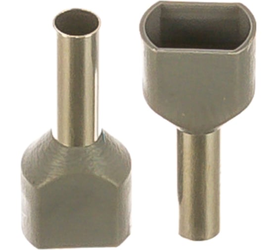 Изображение товара Наконечник IEK НшвИ, 2x4-12, ИЭК, НГИ2, 100шт, серый UTE10-D4-0-100