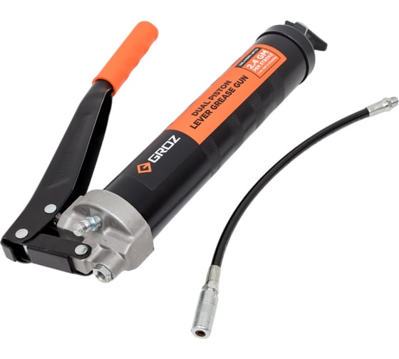 Изображение товара Шприц для смазки с двойным поршнем для большого объема с гибким шлангом GROZ GR42640