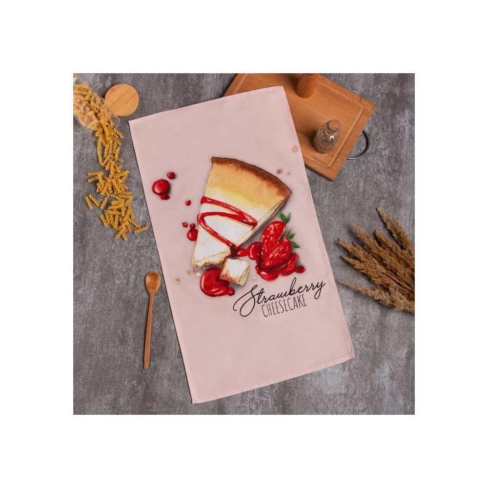 Изображение товара Полотенце Этель Чизкейк 40x73 см 100% хлопок розовое