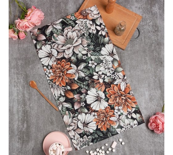 Изображение товара Полотенце Этель Meadow flower 40x73 см, 100% хлопок, саржа 190 г/м2 7560469