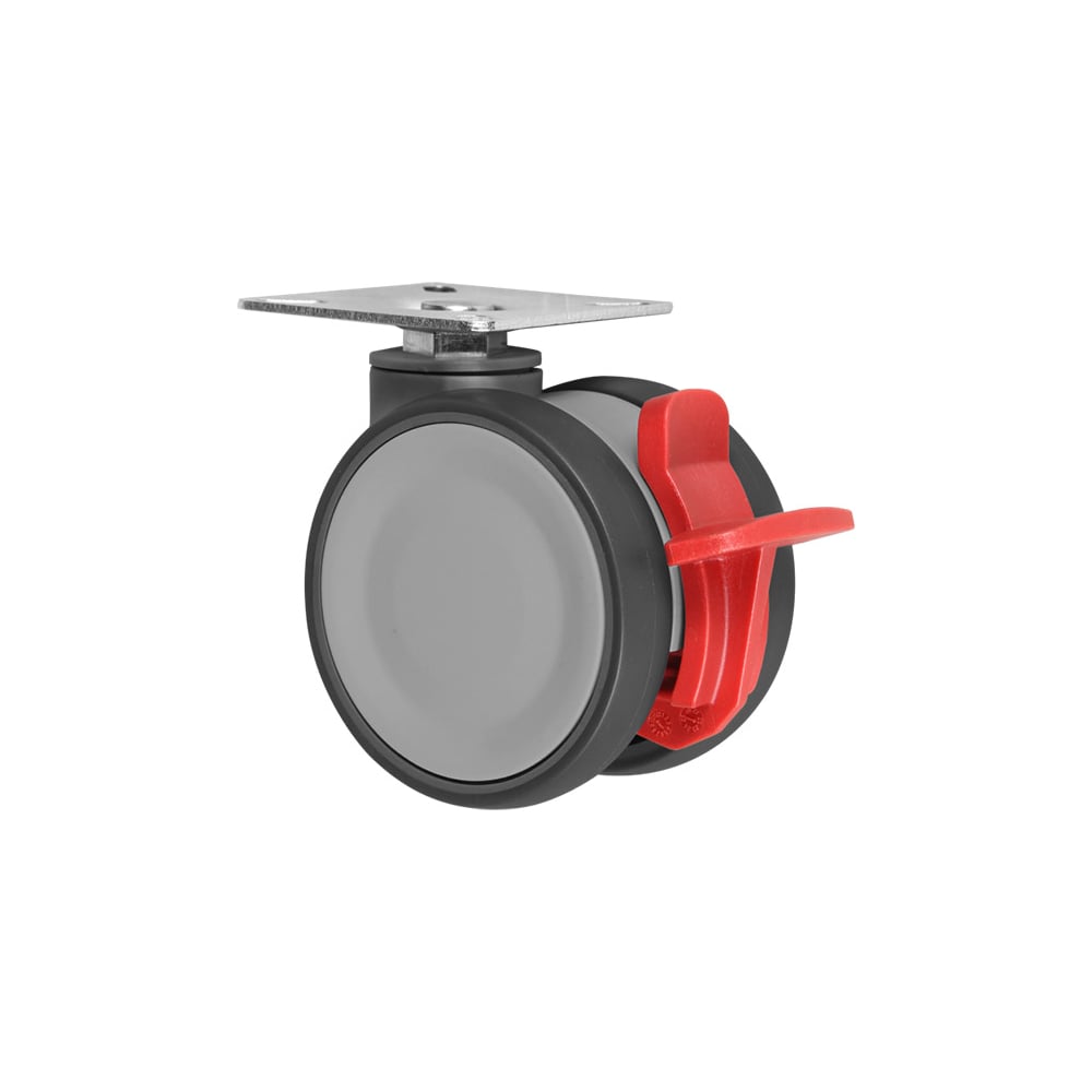 Изображение товара Поворотная опора с панелью и тормозом Inford D12 TPAA 075 S1B22 RAL 7001