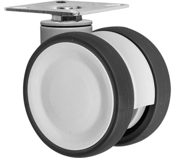 Изображение товара Колесная поворотная опора с панелью крепления Inford D12 TPAA 075 S1 RAL 9002