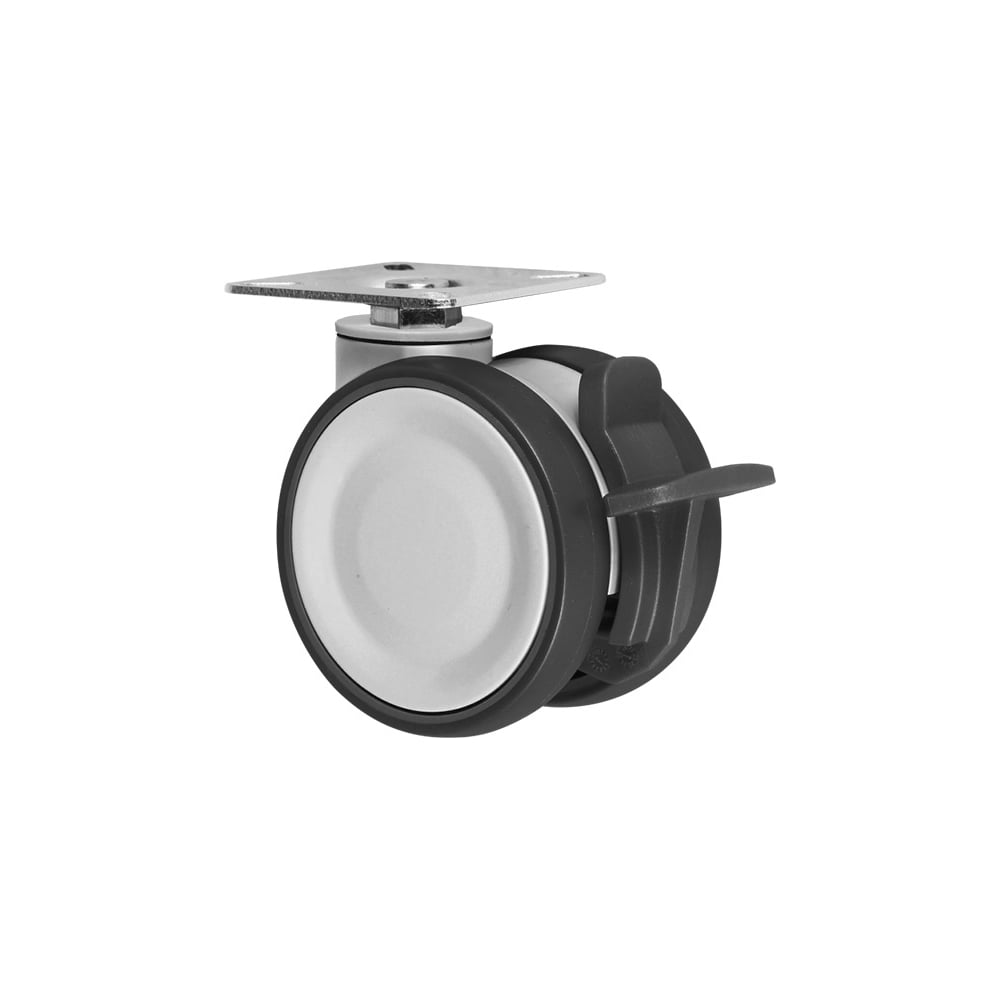 Колесная поворотная опора с панелью крепления Inford D12 TPAA 075 S1 RAL 9002 - 2