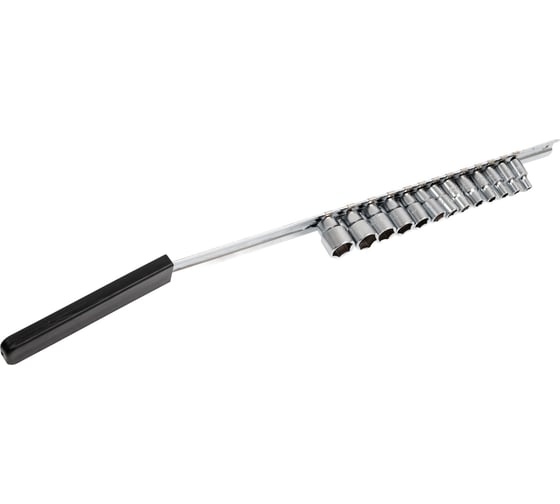 Изображение товара Набор головок 6-гранных 4-14 мм, 1/4" DR, 13 шт, на подвесе TOPTUL GAAQ1308