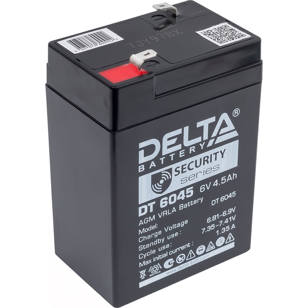 Изображение товара Аккумуляторная батарея Delta DT 6045 6V 4.5Ah AGM