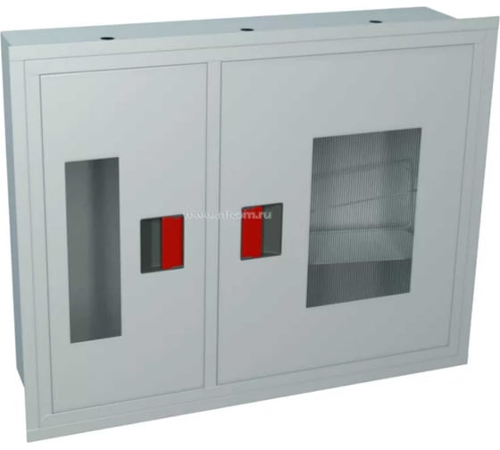 Изображение товара Встроенный открытый горизонтальный шкаф Карелпожлиния ШПКО-КОМБИ-315 ВОГБ евро-ручка, в=690, ш=880, г=230 1-ПК, 1-Огнет., белый НФ-00000162 НФ-00000676