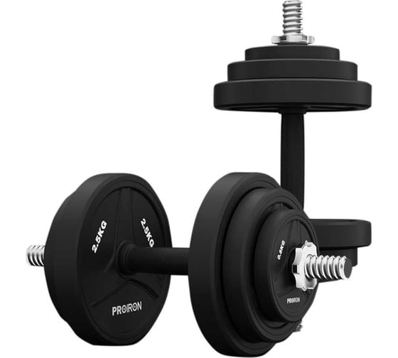 Изображение товара Гантели разборные обрезиненные PROIRON 2 шт по 10 кг Г2100РО