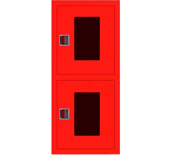 Изображение товара Встроенный открытый вертикальный шкаф Карелпожлиния ШПК-ДУБЛЬ-320-21 ВОВрК евро-ручка, в=1340, ш=580, г=230, 2-ПК, красный НФ-00000489-К НФ-00000689