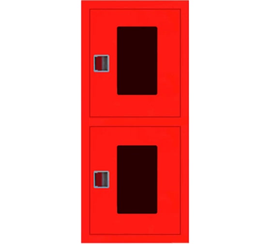 Изображение товара Встроенный, закрытый, вертикальный шкаф Карелпожлиния ШПК-ДУБЛЬ-320-21 ВЗВрК евро-ручка, в=1340, ш=580, г=230, 2-ПК, красный НФ-00000488-К НФ-00000102