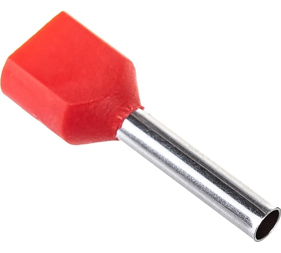 Изображение товара Наконечник-гильза IEK НШвИ 2x1,5-12, красный, ИЭК, НГИ2, 100 шт, UTE10-D2-6-100
