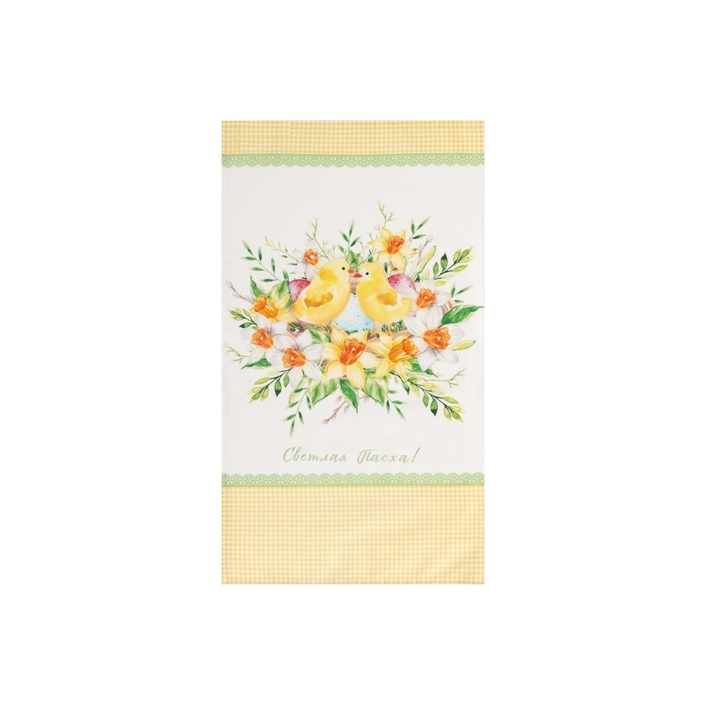 Изображение товара Полотенце Этель Цыплята 40x73 см 100% хлопок саржа яркое и прочное