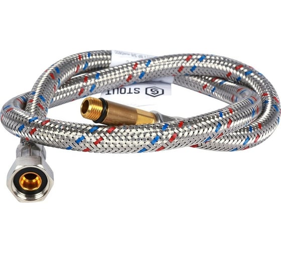 Изображение товара Гибкая подводка (M 10 х ВР 3/8; 1000 мм) SHF-0039-351015 STOUT RG008V1OM9I5RO