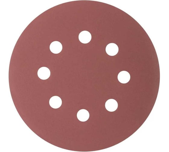 Изображение товара Круги шлифовальные алюминий-оксидные с отверстиями липучка, 125 мм, Р 1000, 5 шт MOS 39843М