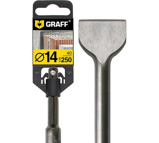 Изображение товара Зубило плоское 14x250x40 мм, SDS-plus GRAFF 601425040