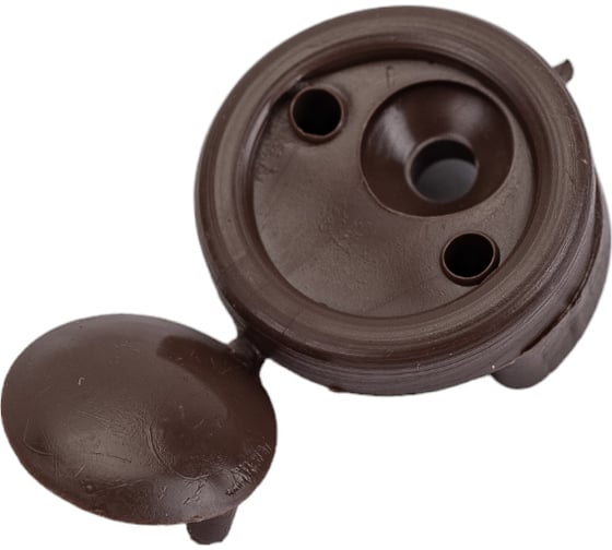 Изображение товара Пластиковый зеркалодержатель Tech-Krep/Zitar для мебели тем. коричн. с шур. 8 шт 127527