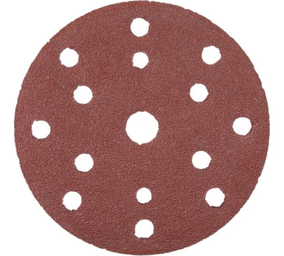 Изображение товара Круг шлифовальный на липучке с отверствиями 150 мм, 5 шт, G150 HOEGERT TECHNIK HT8D135