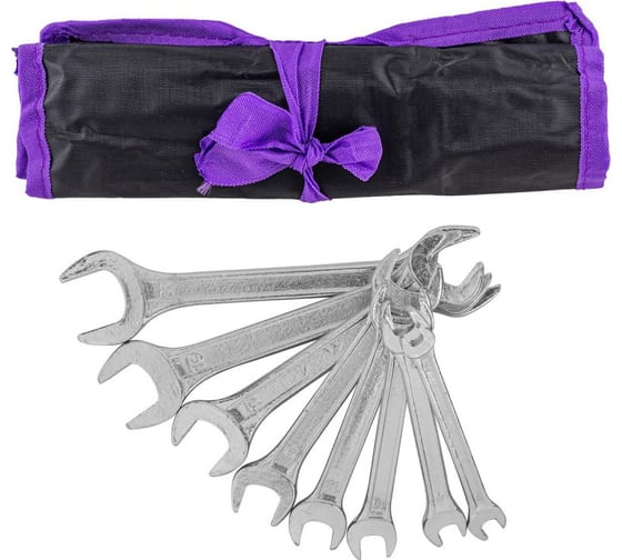 Изображение товара Ключи рожковые POMAGIER набор 8 предметов (6x7, 8x9, 10x11, 12x13, 14x15, 16x17, 18x19, 21x22мм) POM-5084P(57280)