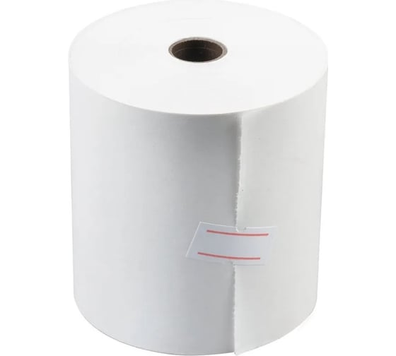 Изображение товара Чековая лента Staff 80 мм, диаметр 66 мм, длина 60 м, втулка 12 мм 6 шт 880958