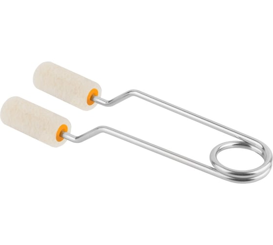 Изображение товара Ролик MASTER COLOR для решеток, арматур, оград, ядро 15 мм, 100% велюр, ворс 5 мм, ручка двойная 22 см, 50 мм (2 шт.) 30-1265