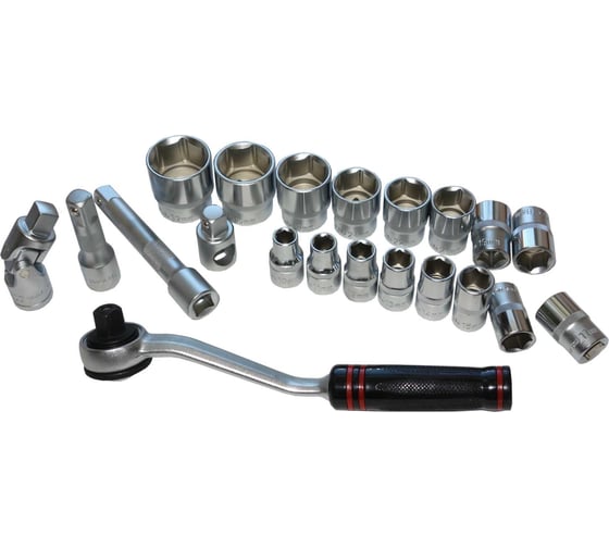 Изображение товара Набор торцевых головок с трещоткой NIKONA 1/2", 21 предмет S-12-SK2112M