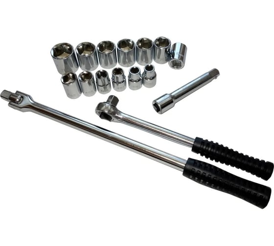 Изображение товара Набор торцевых головок с трещоткой NIKONA 1/2", 17 предметов S-TAIS0411M