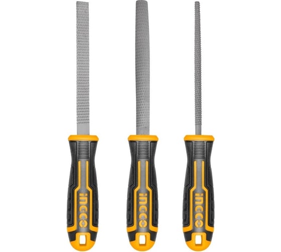 Изображение товара Набор рашпилей INGCO INDUSTRIAL 200 мм, 3 предмета HKTFW0308