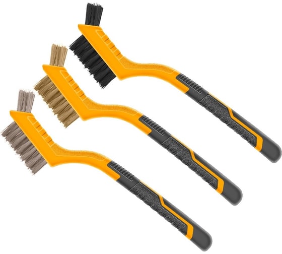 Изображение товара Набор мини щеток INGCO 3-х рядные, 3 шт. HKTWB10306