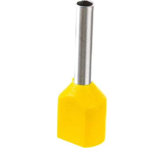 Изображение товара Наконечник IEK НШвИ 2x1,0-10, желтый, ИЭК, НГИ2, 100 шт, UTE10-D2-3-100