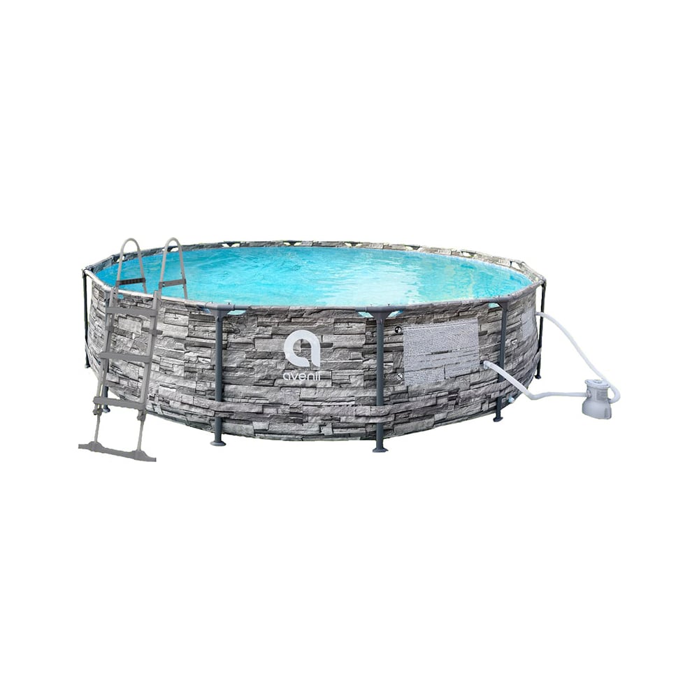 Бассейн круглый с усиленным каркасом Avenli 12268EUV56 размер 457x107см цвет кирпич полный комплект 107370