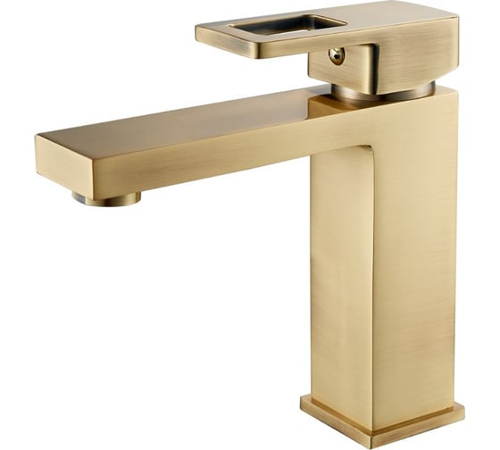 Изображение товара Смеситель для умывальника/раковины OUTE цвет бронза, материал латунь, высота 165 мм, крепление на гайке, керамический картридж 35 мм T10801Q