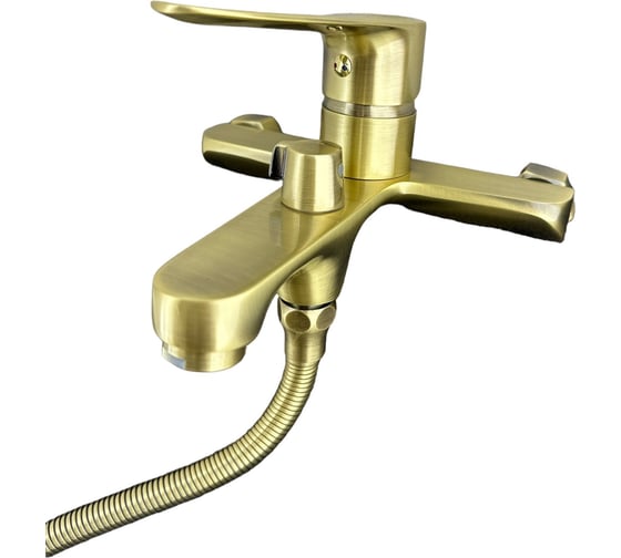 Изображение товара Смеситель для ванны и душа однорычажный OUTE с коротким изливом 130 мм, бронза, латунь T21002Q