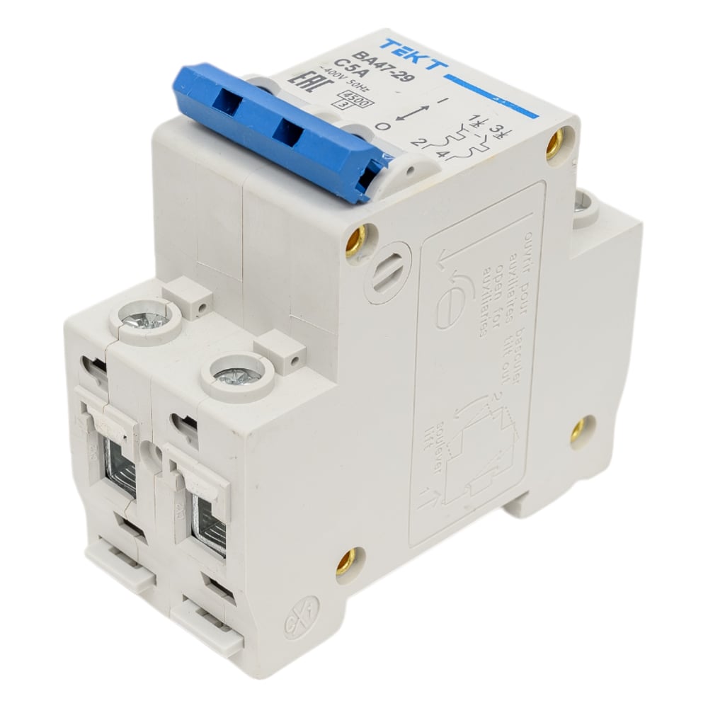 Изображение товара Автоматический выключатель МЭЗ ВА 47-29 2Р 20А D для защиты цепей