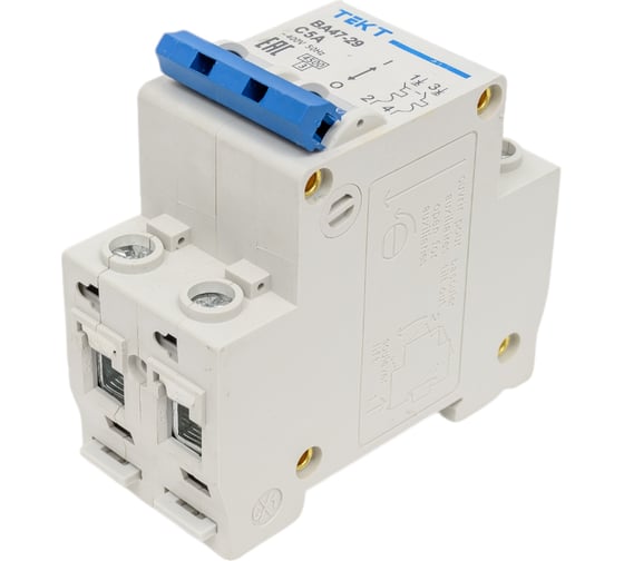 Изображение товара Автоматический выключатель МЭЗ ВА 47-29 2Р, 20А, D, 4,5 кА TE220D