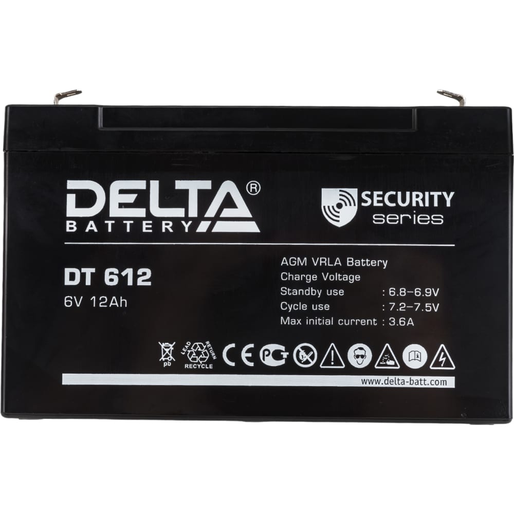 Батарея аккумуляторная DELTA аккумуляторная батарея delta 4 5 ач 12 вольт hr 12 4 5