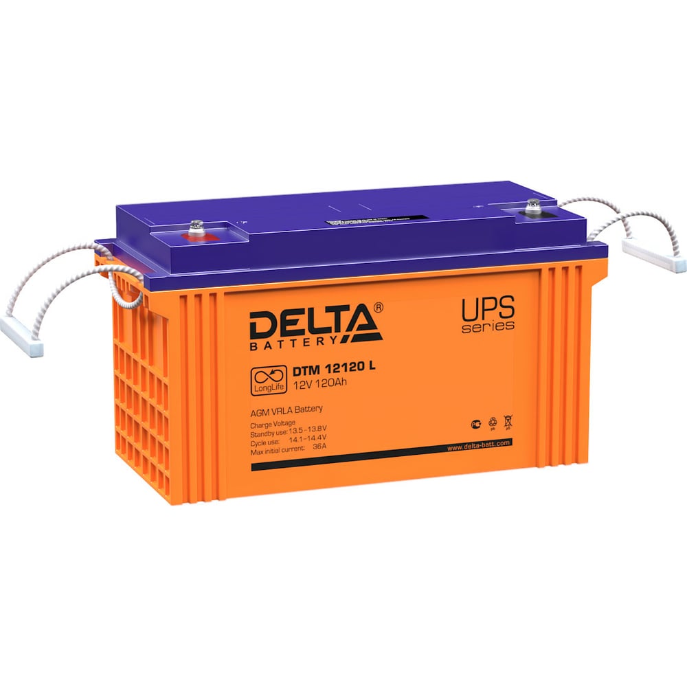 Батарея аккумуляторная DELTA батарея для ибп delta dtm 1255 l 12в 55ач